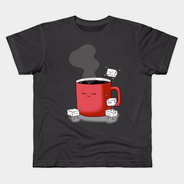 Happy cup of coffee Kids T-Shirt by Arpi Design Studio